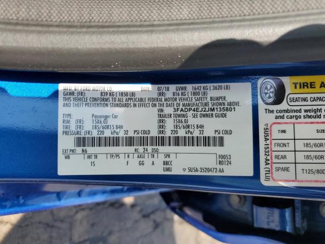 2018 FORD FIESTA SE - 3FADP4EJ2JM135801