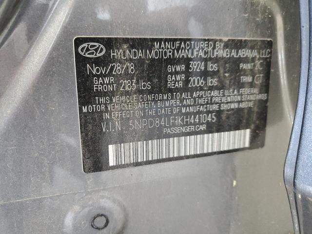 VIN 5NPD84LF1KH441045 2019 Hyundai Elantra, Sel no.12