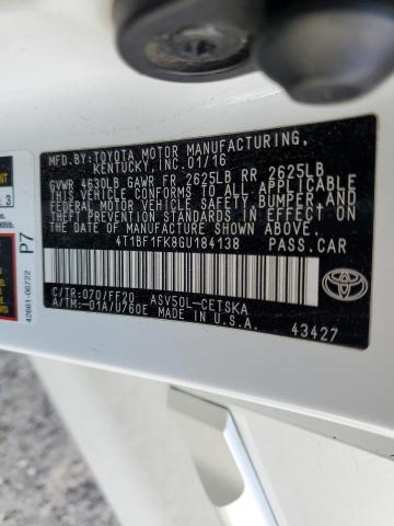 VIN 4T1BF1FK8GU184138 2016 Toyota Camry, LE no.13