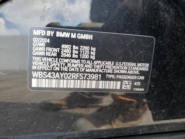 2024 BMW M3 COMPETI - WBS43AY02RFS73981