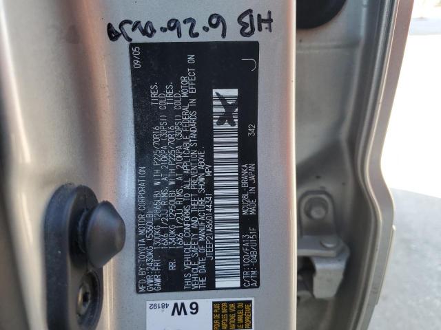 2006 Toyota Highlander Limited VIN: JTEEP21A860144341 Lot: 61962174