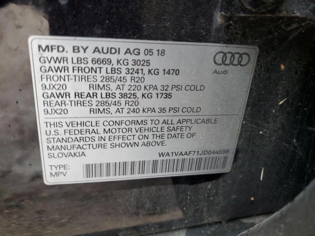 VIN WA1VAAF71JD044896 2018 Audi Q7, Prestige no.13