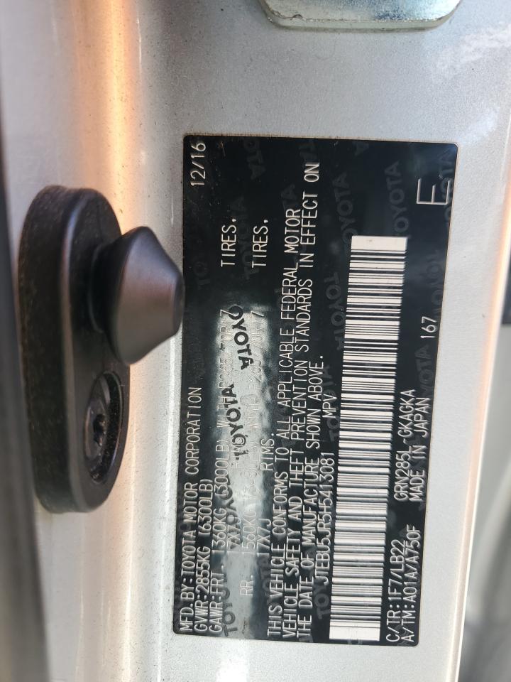 JTEBU5JR5H5413081 2017 Toyota 4Runner Sr5/Sr5 Premium