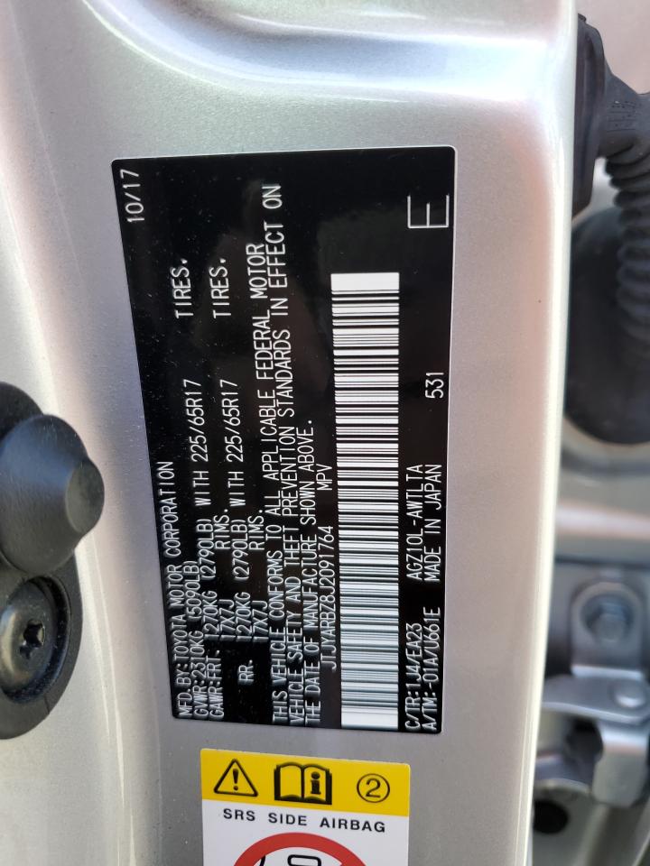 JTJYARBZ8J2091764 2018 Lexus Nx 300 Base