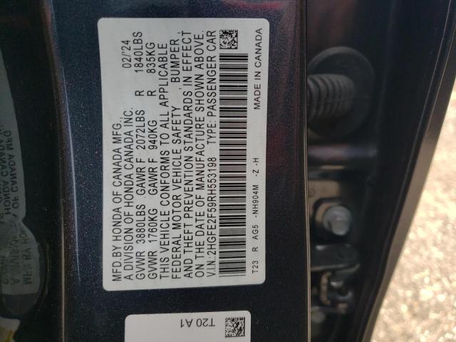 2024 HONDA CIVIC SPOR - 2HGFE2F59RH553198