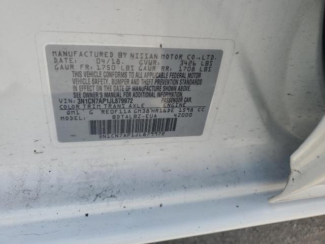 2018 NISSAN VERSA S 3N1CN7AP1JL879972  63665014