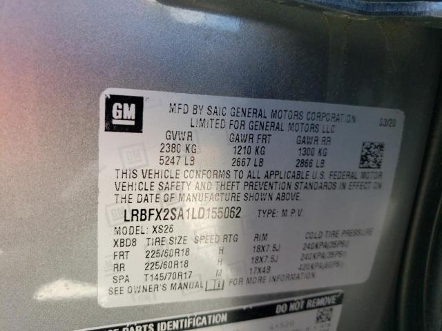 2020 BUICK ENVISION E - LRBFX2SA1LD155062