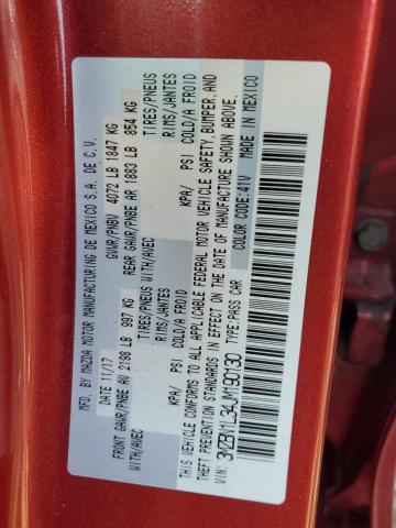 2018 Mazda 3 Touring VIN: 3MZBN1L34JM190130 Lot: 61878364