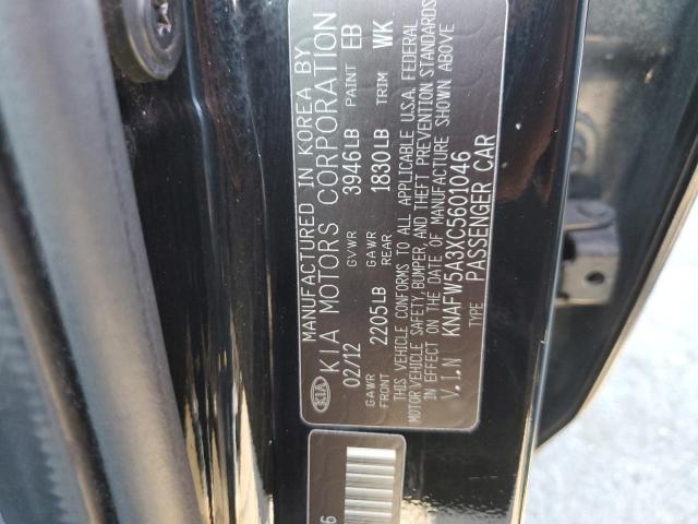 2012 Kia Forte Sx VIN: KNAFW5A3XC5601046 Lot: 61462474