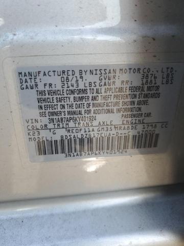 2019 NISSAN SENTRA S - 3N1AB7AP6KY401924