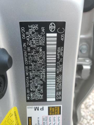 2020 TOYOTA COROLLA XS - JTNA4RBE7L3104604