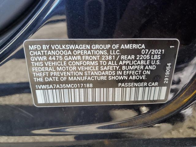 2021 VOLKSWAGEN PASSAT SE - 1VWSA7A35MC017188