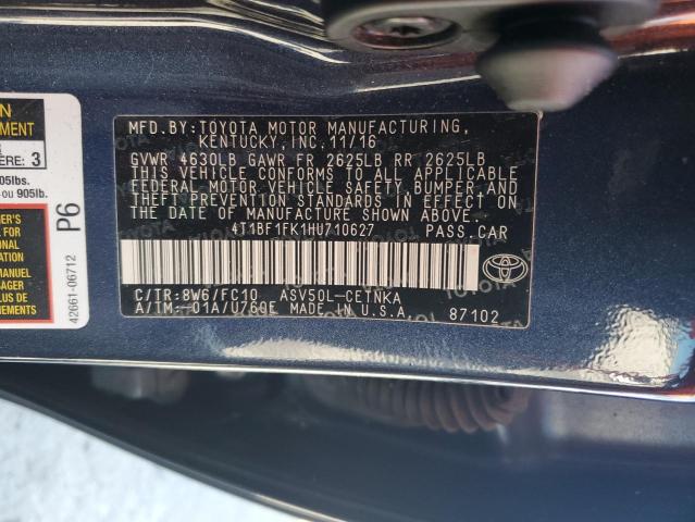 VIN 4T1BF1FK1HU710627 2017 Toyota Camry, LE no.13