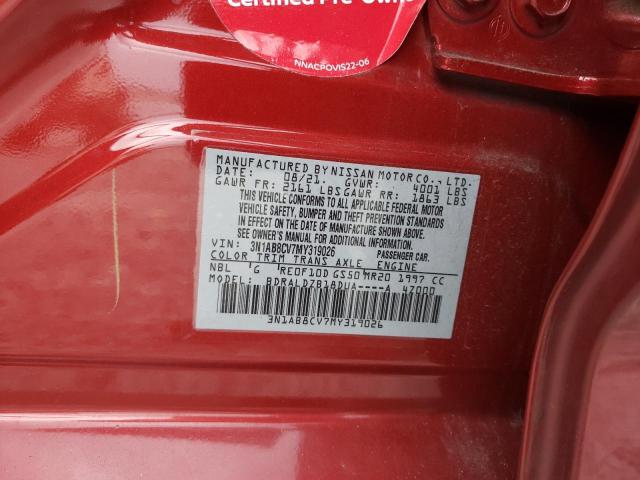 2021 NISSAN SENTRA SV - 3N1AB8CV7MY319026