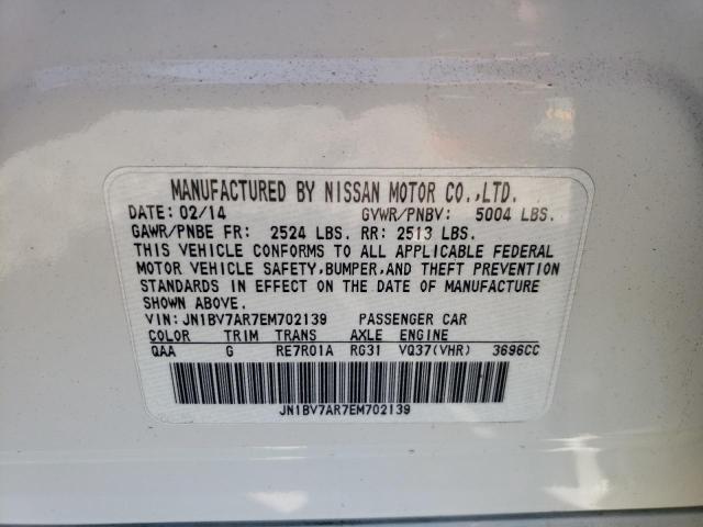 2014 Infiniti Q50 Base VIN: JN1BV7AR7EM702139 Lot: 61228984