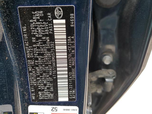 VIN 4T1G11AK6MU575392 2021 Toyota Camry, SE no.13