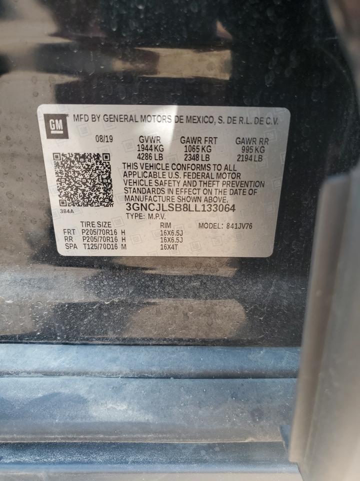 3GNCJLSB8LL133064 2020 Chevrolet Trax 1Lt