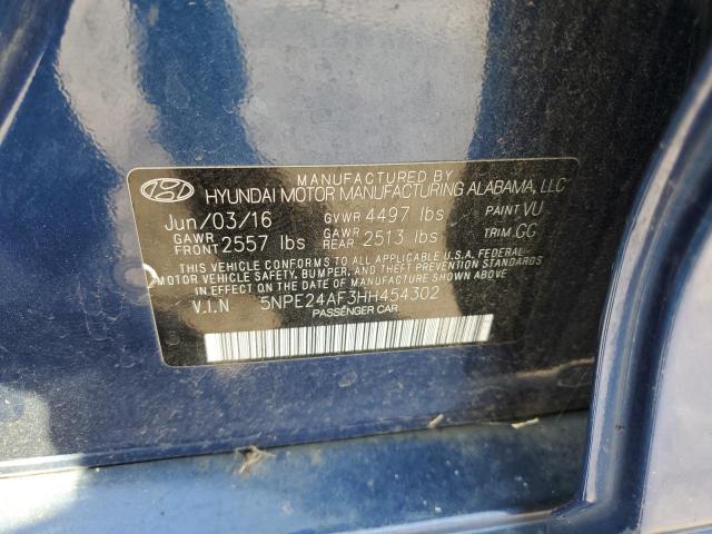 2017 Hyundai Sonata Se VIN: 5NPE24AF3HH454302 Lot: 62904614