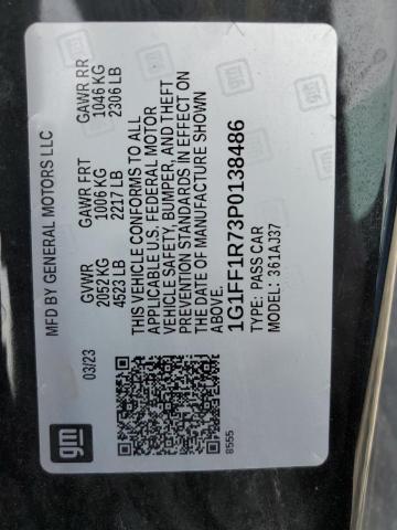2023 CHEVROLET CAMARO LT1 - 1G1FF1R73P0138486