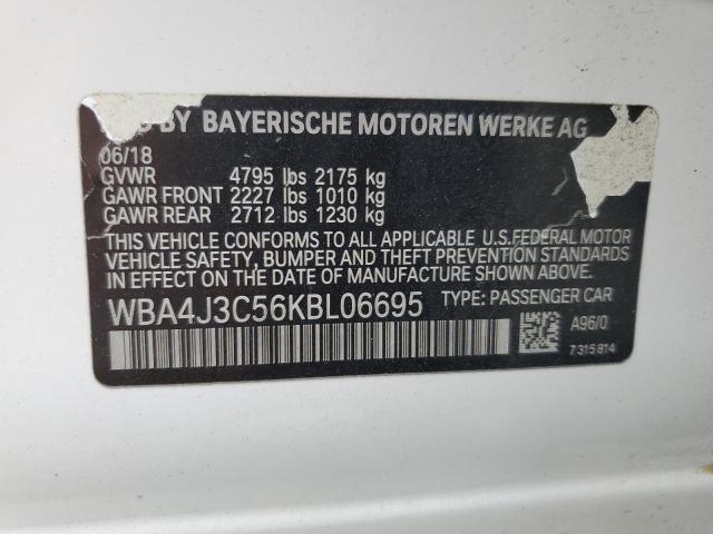 VIN WBA4J3C56KBL06695 2019 BMW 4 Series, 430XI Gran... no.12