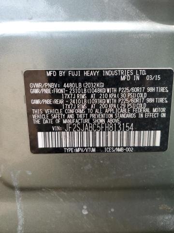 2015 Subaru Forester 2.5I VIN: JF2SJABC5FH813154 Lot: 62341854