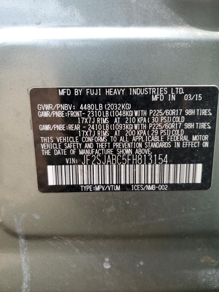 JF2SJABC5FH813154 2015 Subaru Forester 2.5I