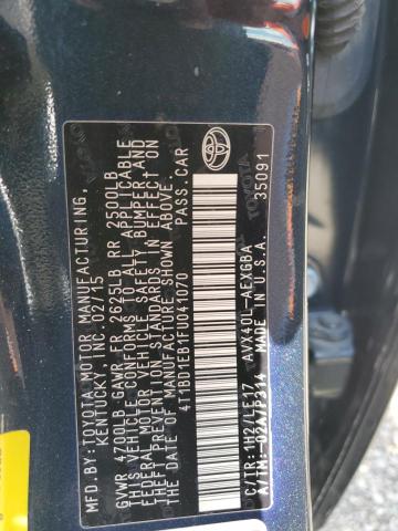 2015 Toyota Avalon Hybrid VIN: 4T1BD1EB1FU041070 Lot: 62435994