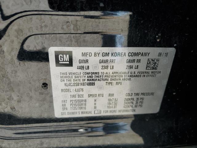 2019 Buick Encore Sport Touring VIN: KL4CJ2SB1KB748889 Lot: 60432354