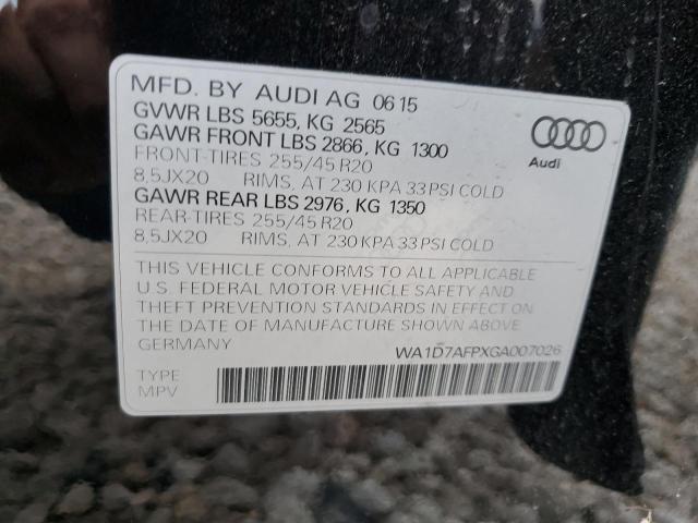 VIN WA1D7AFPXGA007026 2016 Audi Q5, Premium Plus S-... no.13