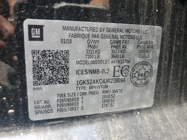 2018 GMC YUKON SLE 1GKS2AKC4JR238094