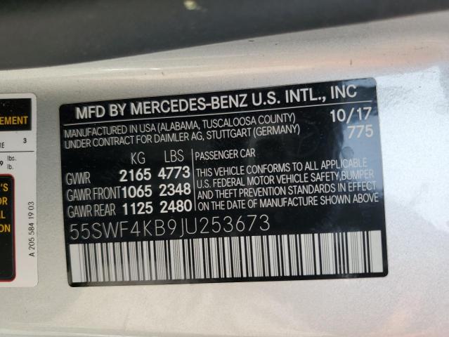 2018 MERCEDES-BENZ C 300 4MAT - 55SWF4KB9JU253673