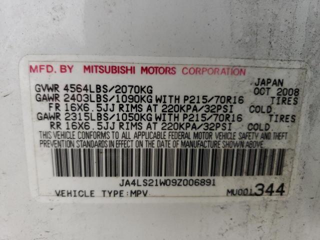 2009 Mitsubishi Outlander Es VIN: JA4LS21W09Z006891 Lot: 61843944