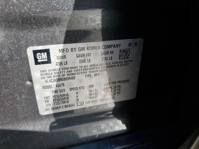 2016 Buick Encore VIN: KL4CJASB9GB699409 Lot: 61480224