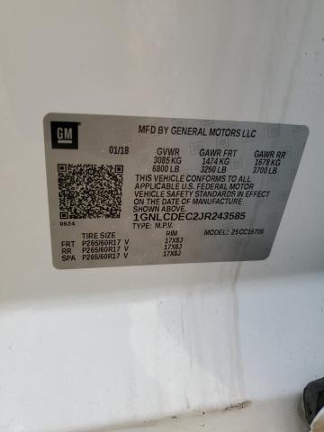 2018 CHEVROLET TAHOE POLI - 1GNLCDEC2JR243585
