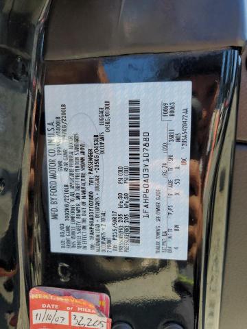 2003 Ford Thunderbird VIN: 1FAHP60A03Y107880 Lot: 60957174