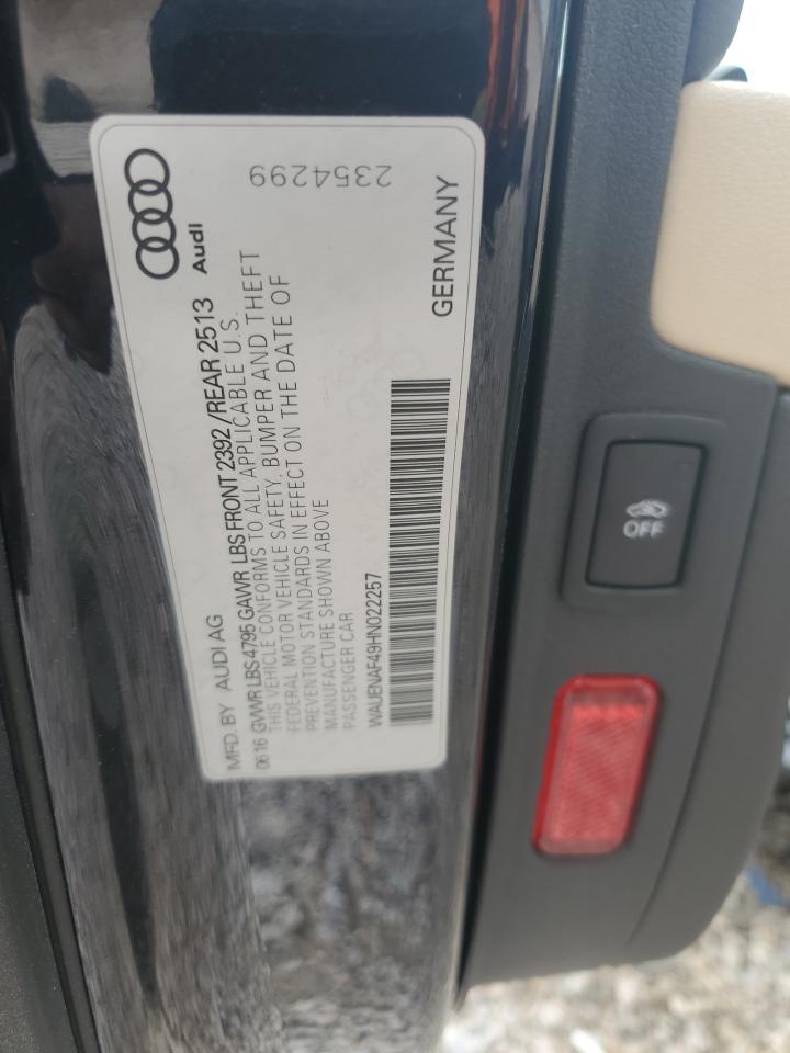 WAUENAF49HN022257 2017 Audi A4 Premium Plus