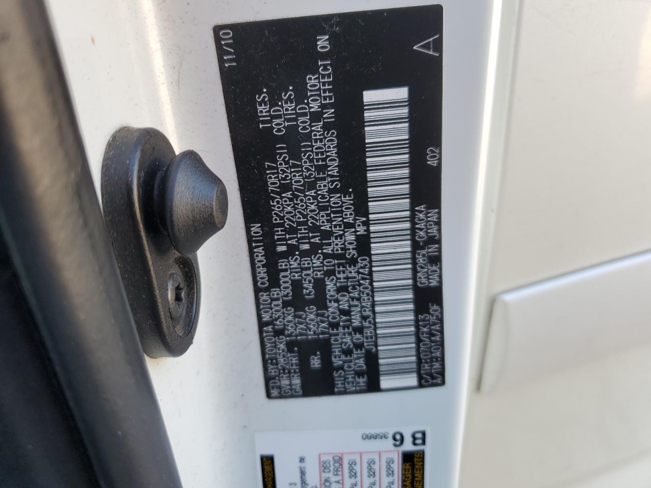 JTEBU5JR4B5047430 2011 Toyota 4Runner Sr5