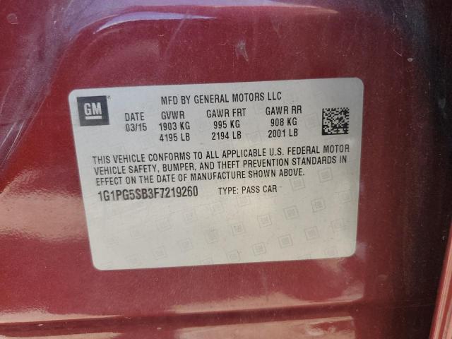 2015 CHEVROLET CRUZE LTZ - 1G1PG5SB3F7219260