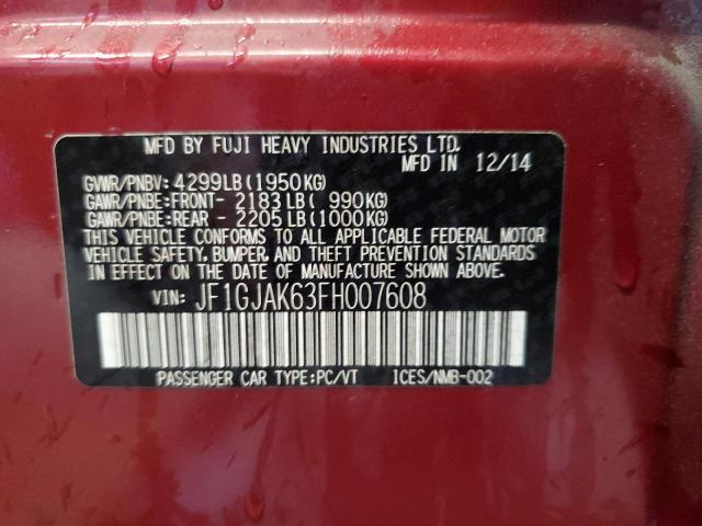 2015 Subaru Impreza Premium Plus VIN: JF1GJAK63FH007608 Lot: 61668304