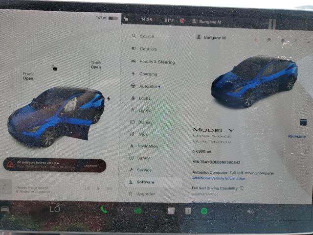 2022 TESLA MODEL Y - 7SAYGDEE9NF380543