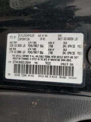 2002 Dodge Ram 1500 VIN: 3D7HA18N92G120244 Lot: 62387294