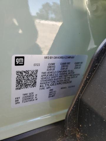 2024 Chevrolet Trax 1Rs VIN: KL77LGE2XRC092638 Lot: 59793274