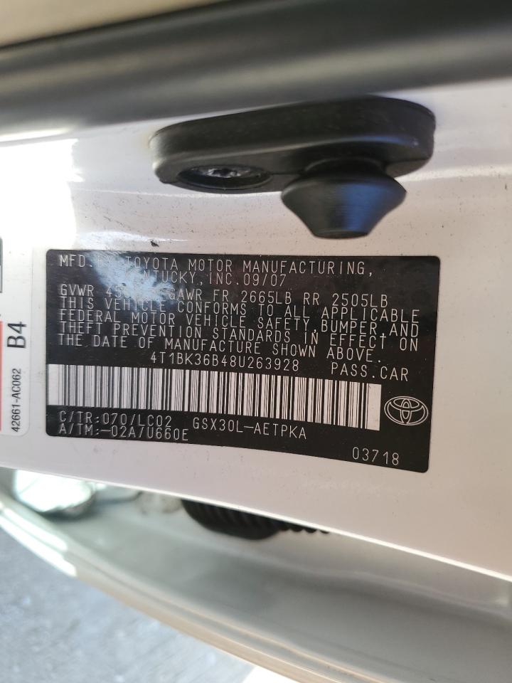 4T1BK36B48U263928 2008 Toyota Avalon Xl