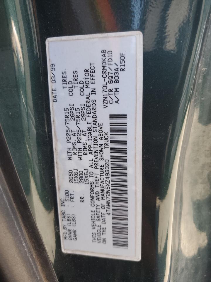 4TAWN72N5XZ493320 1999 Toyota Tacoma Xtracab