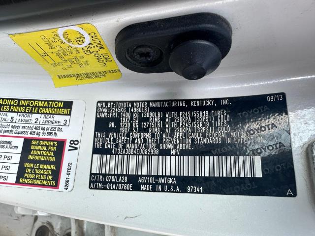 2014 Toyota Venza Le VIN: 4T3ZA3BB4EU082998 Lot: 63137274