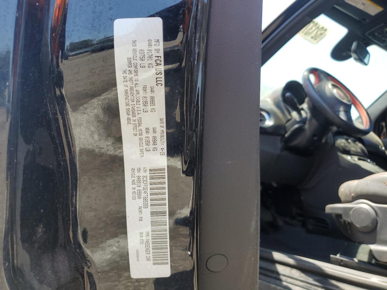 3C3CFFGE4FT685359 2015 Fiat 500 Electric