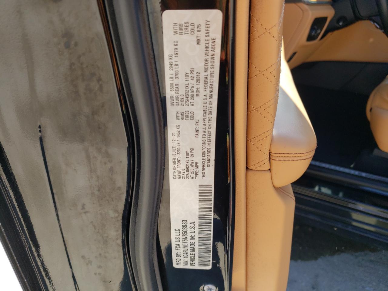 1C4RJHET6N8503983 2022 Jeep Grand Cherokee Summit