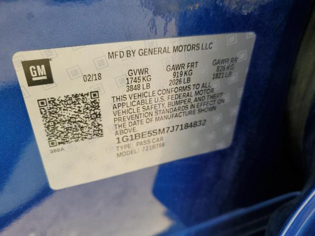 2018 CHEVROLET CRUZE LT - 1G1BE5SM7J7184832