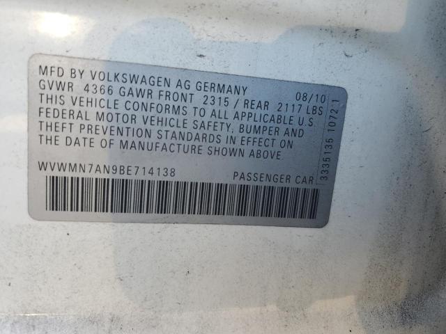 2011 VOLKSWAGEN CC SPORT - WVWMN7AN9BE714138