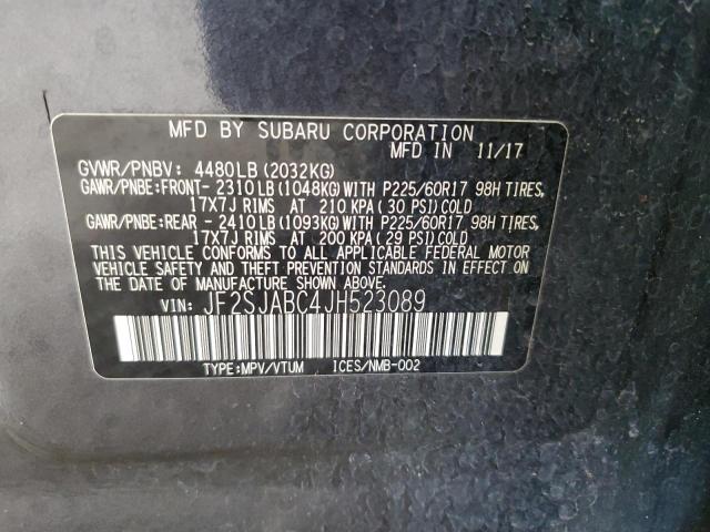 2018 SUBARU FORESTER 2 - JF2SJABC4JH523089